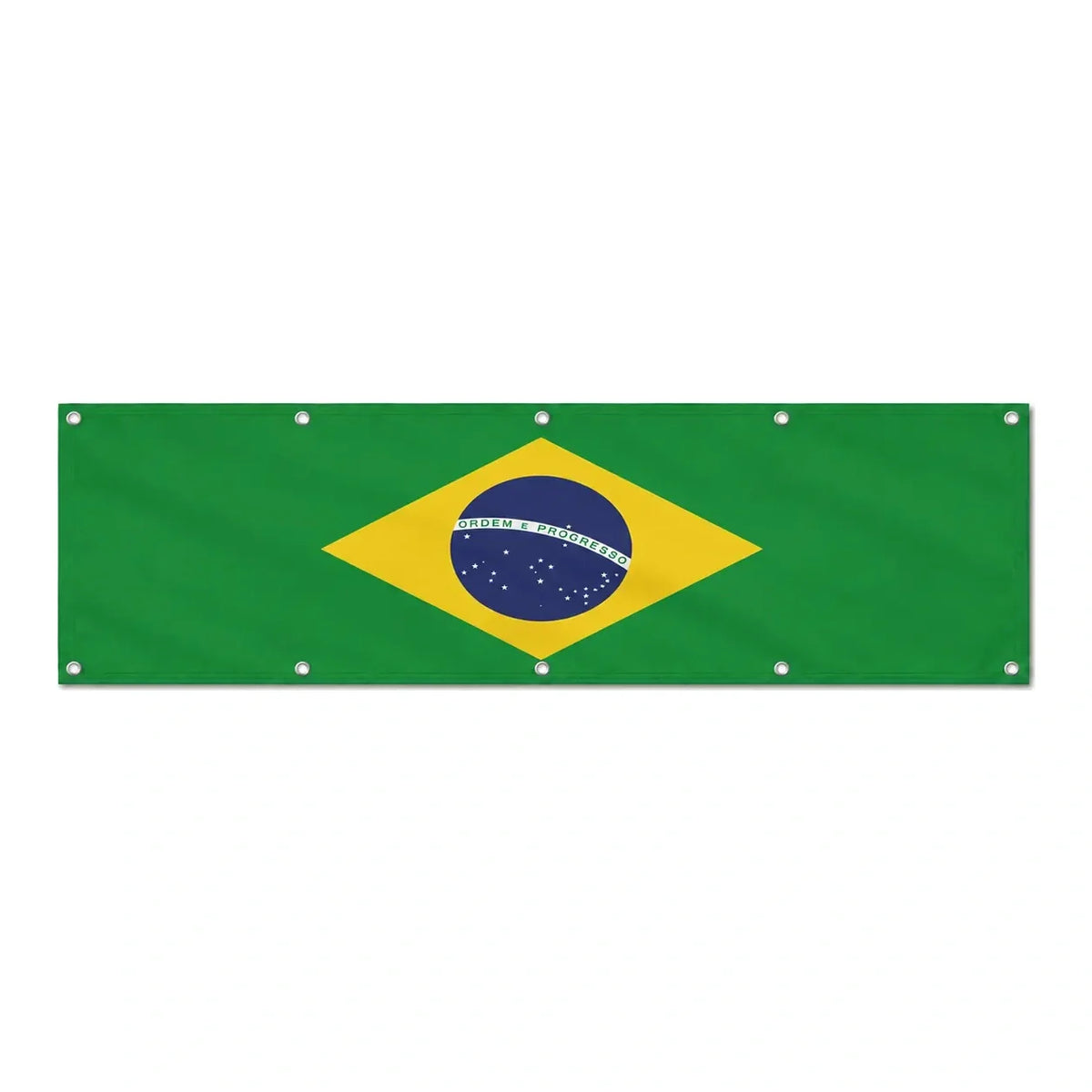 Drapeau du Brésil grand format XL en polyester avec dix œillets