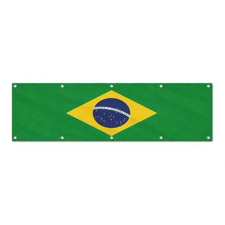 Drapeau du Brésil grand format XL en polyester avec dix œillets