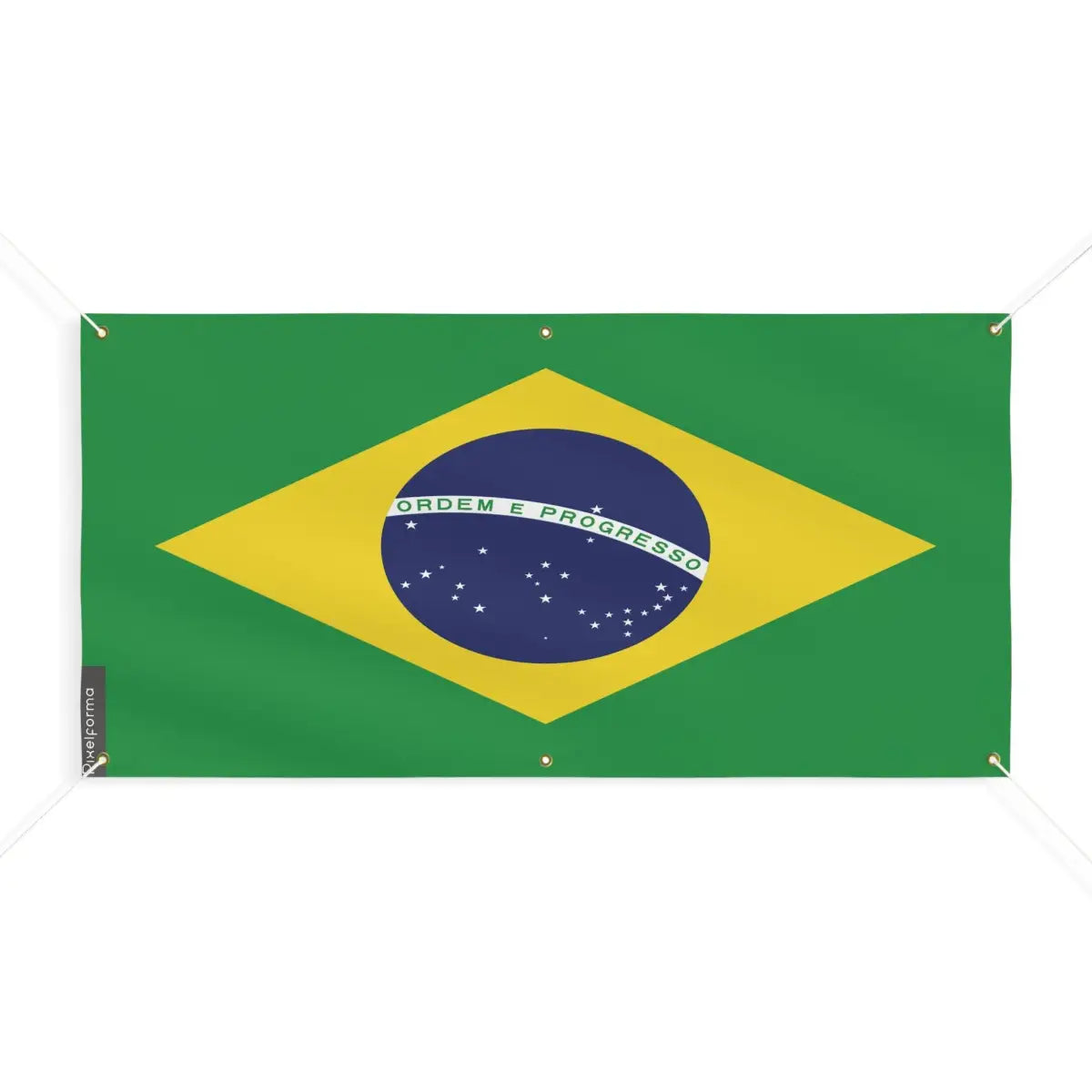 Drapeau du brésil 6 oeillets en plusieurs tailles (m) - pixelforma