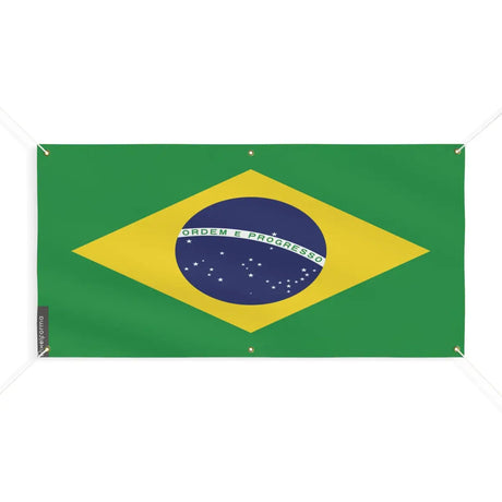 Drapeau du brésil 6 oeillets en plusieurs tailles (m) - pixelforma