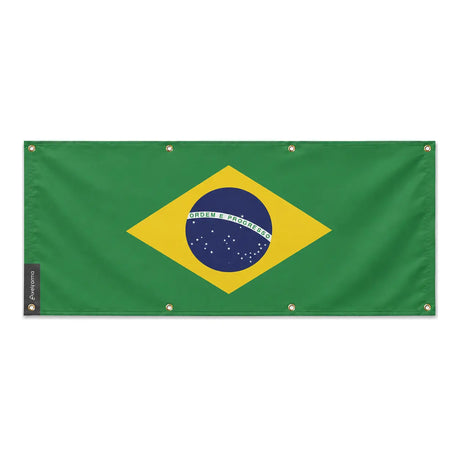 Drapeau brésil polyester résistant pour usage extérieur