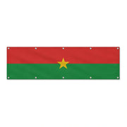 Drapeau du Burkina Faso grand format XL en polyester avec dix œillets