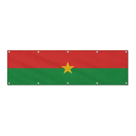 Drapeau du Burkina Faso grand format XL en polyester avec dix œillets