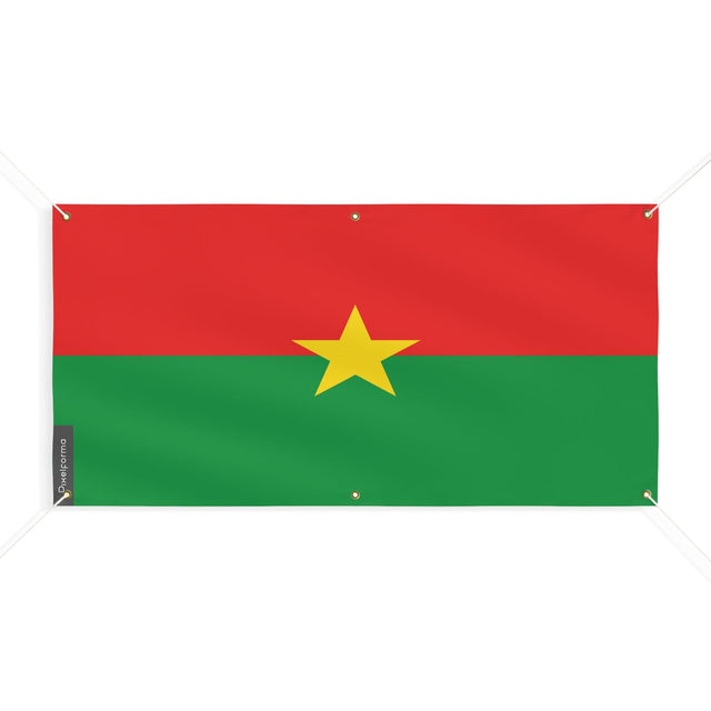 Drapeau du Burkina Faso 6 Oeillets en plusieurs tailles - Pixelforma