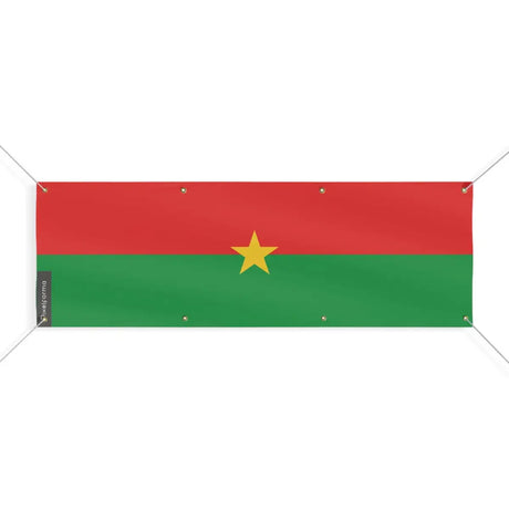 Drapeau du Burkina Faso 8 Oeillets en Plusieurs Tailles (L) - Pixelforma 