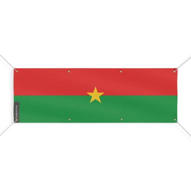 Drapeau du burkina faso 8 oeillets en plusieurs tailles (l) - pixelforma