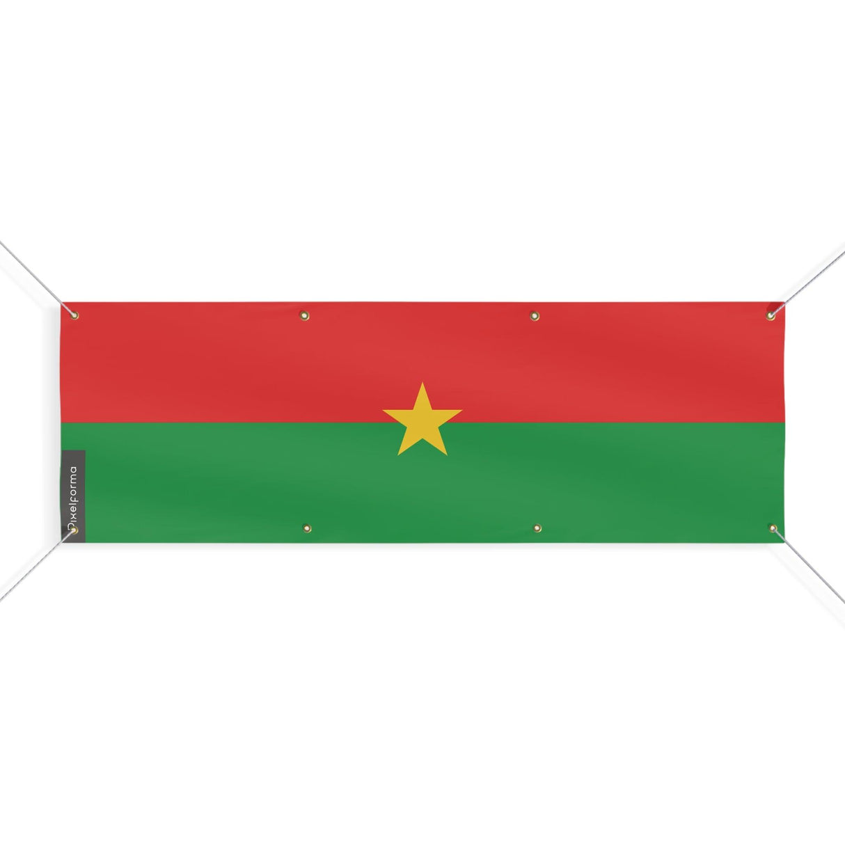 Drapeau du Burkina Faso 8 Oeillets en plusieurs tailles - Pixelforma