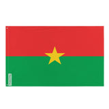 Burkina Faso Flag in Multiple Sizes 100% Polyester Print with Double Hem - Pixelforma