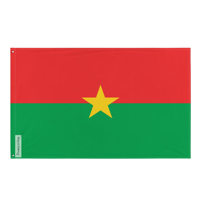 Burkina Faso Flag in Multiple Sizes 100% Polyester Print with Double Hem - Pixelforma