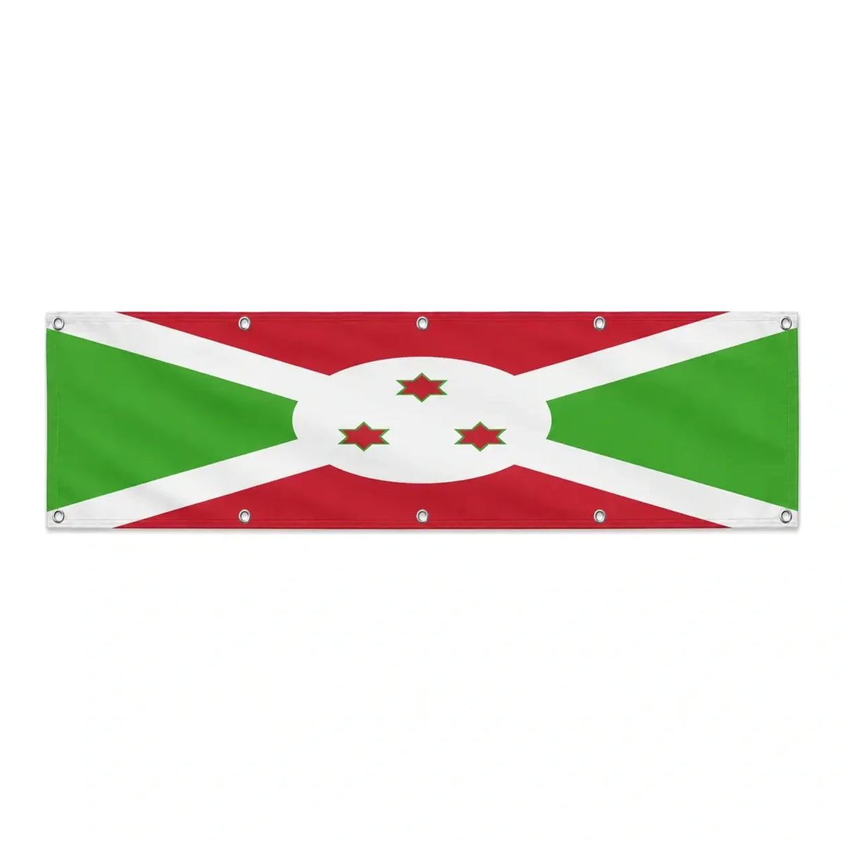 Drapeau du Burundi grand format XL en polyester avec dix œillets