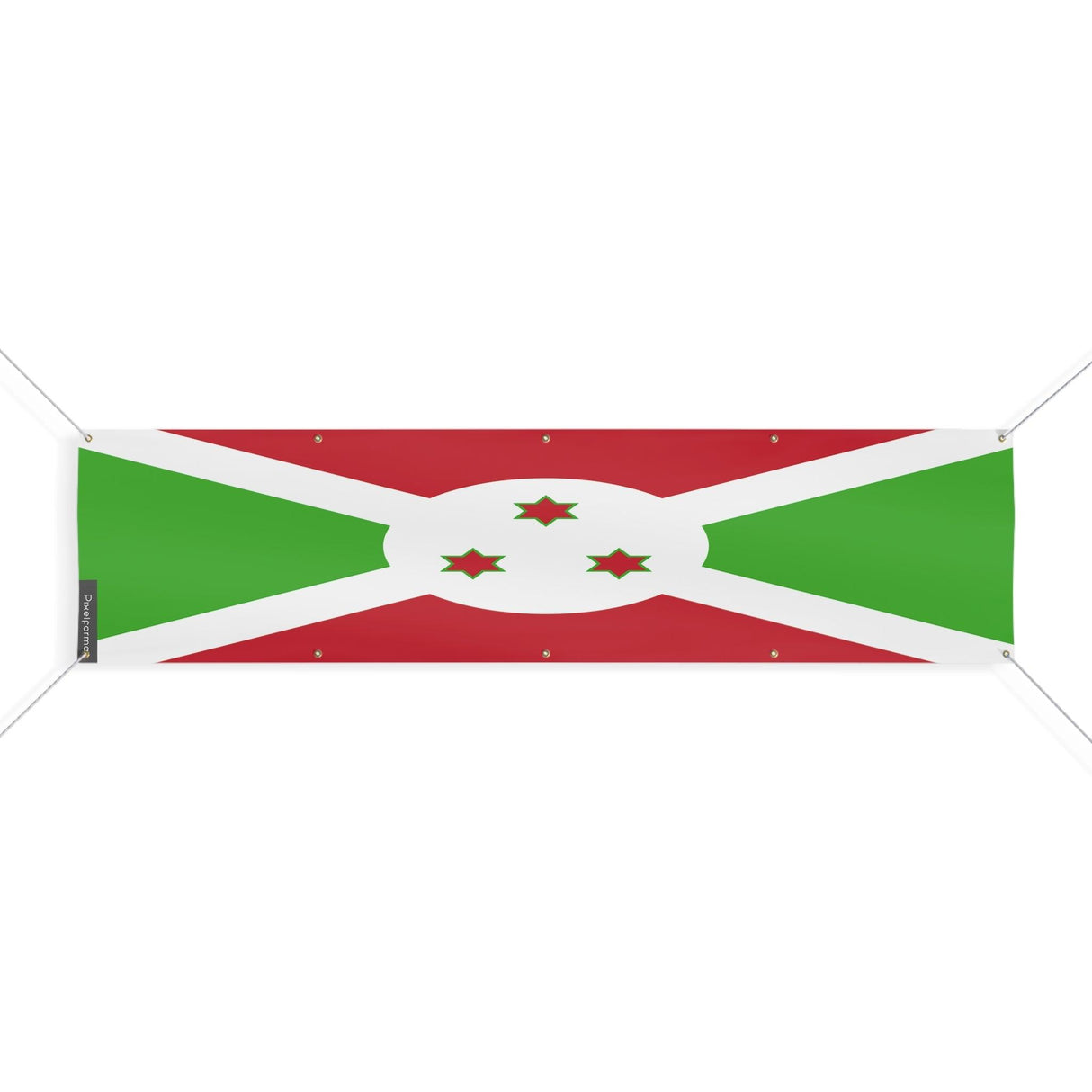 Drapeau du Burundi 10 Oeillets en plusieurs tailles - Pixelforma