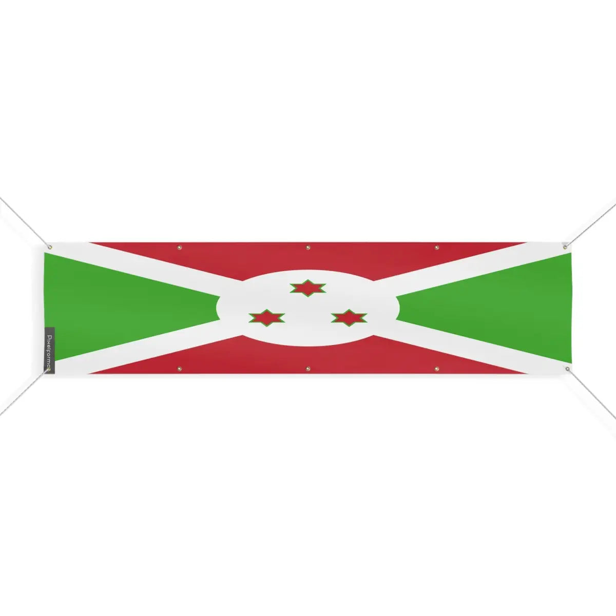 Drapeau du Burundi 10 Oeillets en Plusieurs Tailles (XL) - Pixelforma 