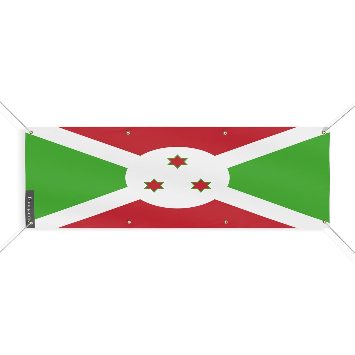 Drapeau du Burundi 8 Oeillets en plusieurs tailles - Pixelforma 