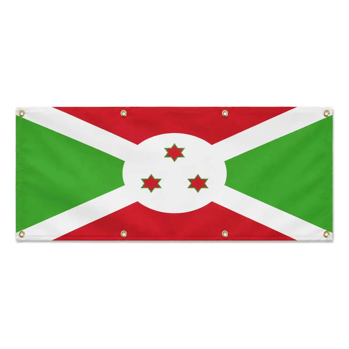 Drapeau burundi en polyester résistant huit œillets