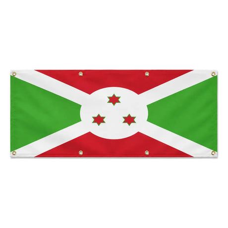 Drapeau burundi en polyester résistant huit œillets