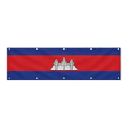 Drapeau du Cambodge grand format XL en polyester avec dix œillets