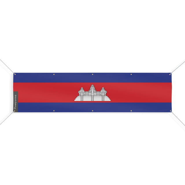 Drapeau du Cambodge 10 Oeillets en plusieurs tailles - Pixelforma