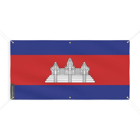 Drapeau du cambodge 6 oeillets en plusieurs tailles (m) - pixelforma