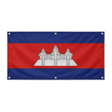 Drapeau cambodge polyester résistant avec 6 œillets