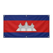 Drapeau cambodge polyester résistant avec 6 œillets