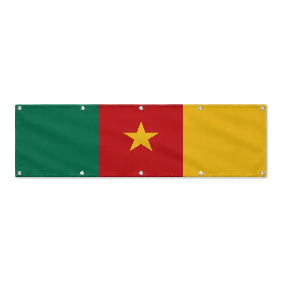 Drapeau du Cameroun grand format XL en polyester avec dix œillets