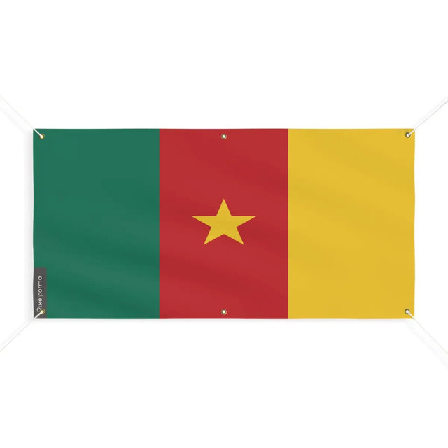 Drapeau du cameroun 6 oeillets en plusieurs tailles (m) - pixelforma