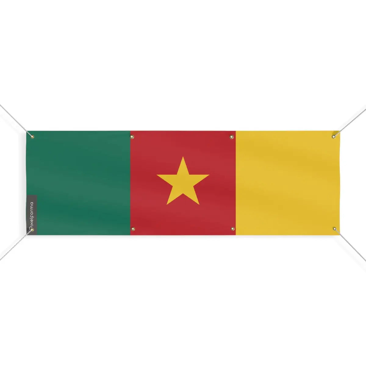 Drapeau du cameroun 8 oeillets en plusieurs tailles (l) - pixelforma