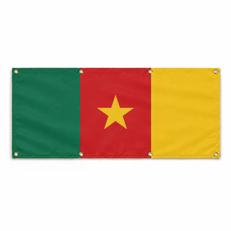 Drapeau cameroun polyester résistant usage extérieur durable