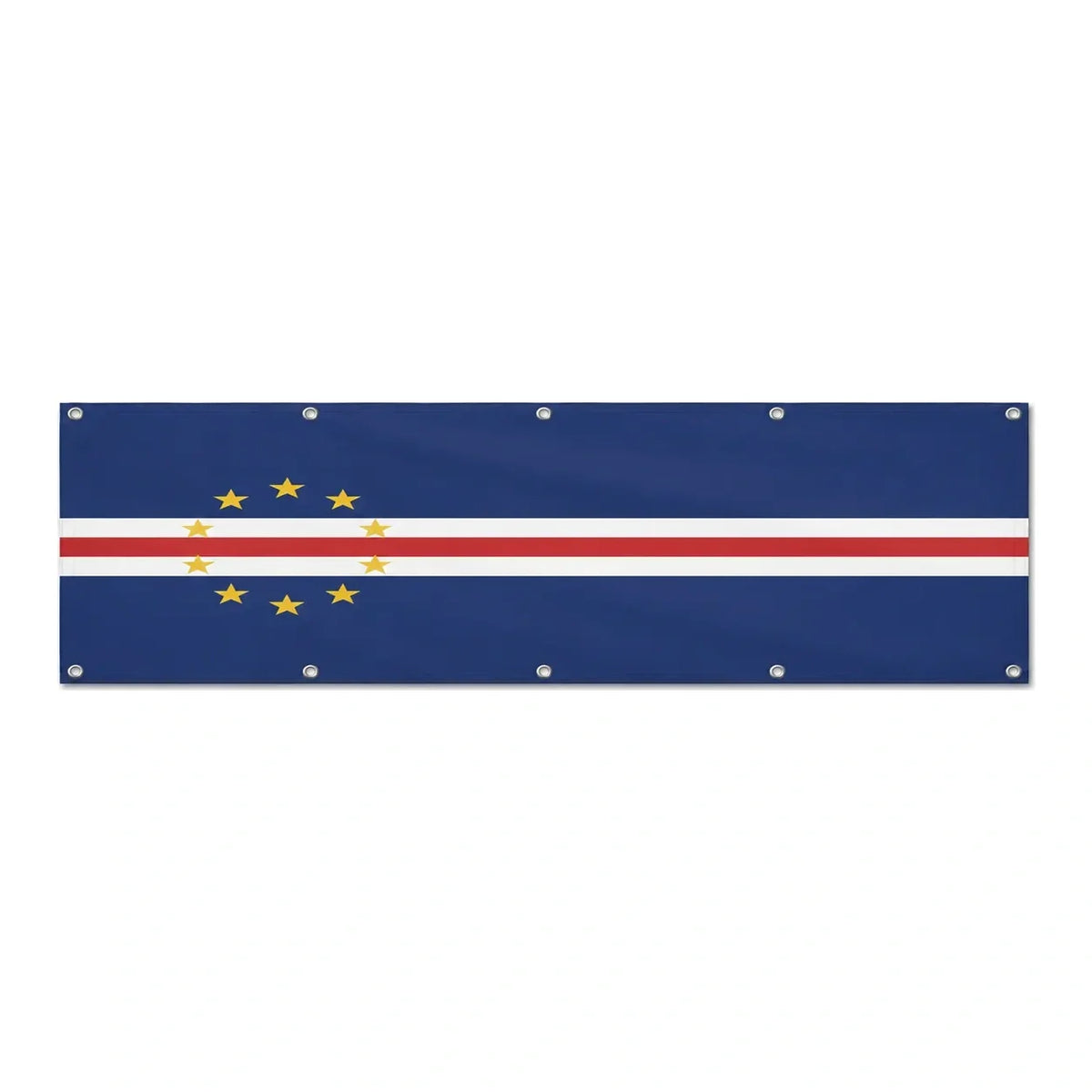 Drapeau du Cap-Vert grand format XL en polyester avec dix œillets