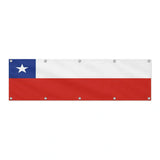Drapeau du Chili grand format XL en polyester avec dix œillets