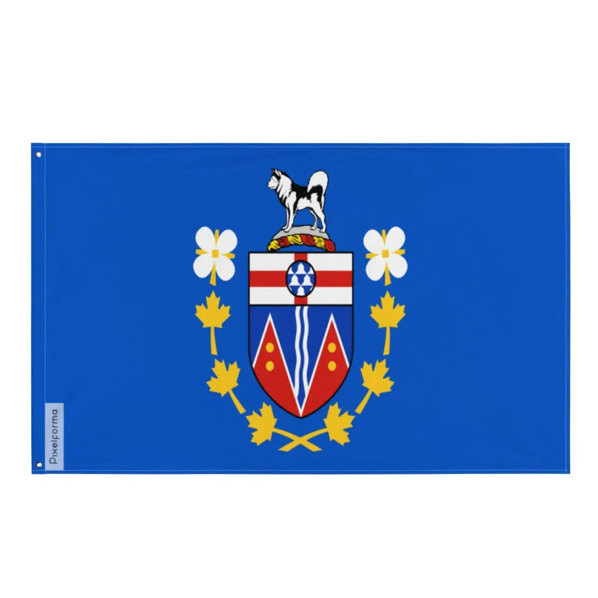 Drapeau du commissaire du Yukon Plusieurs Tailles en Polyester - Pixelforma 