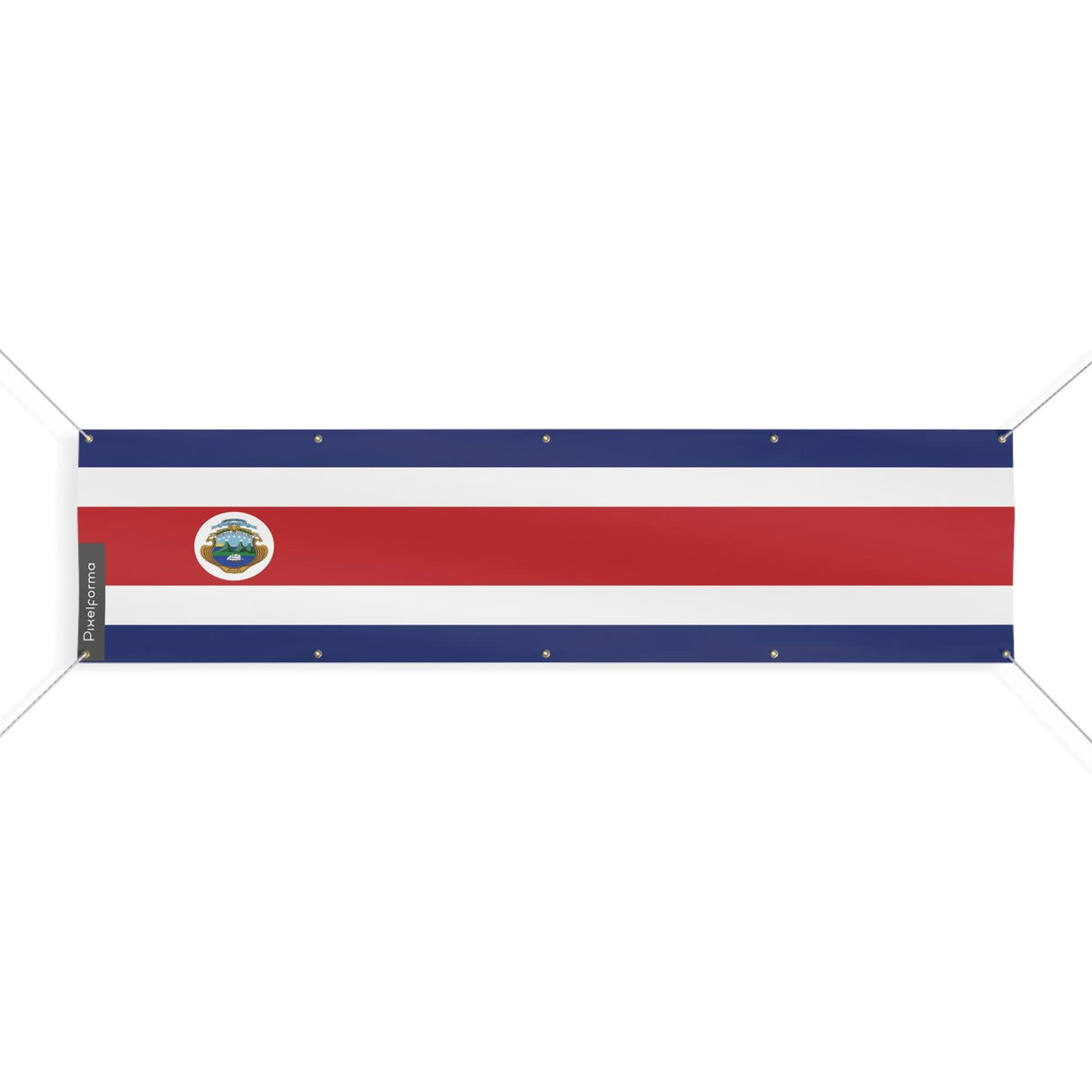 Drapeau du Costa Rica 10 Oeillets en plusieurs tailles - Pixelforma