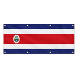 Drapeau costa rica en polyester résistant aux intempéries