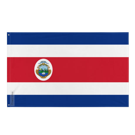 Costa Rican Flag in Multiple Sizes 100% Polyester Print with Double Hem - Pixelforma