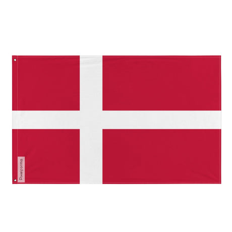 Denmark Flag in Multiple Sizes 100% Polyester Print with Double Hem - Pixelforma