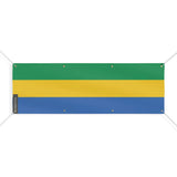 Drapeau du Gabon 8 Oeillets en Plusieurs Tailles (L) - Pixelforma 