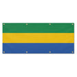 Drapeau gabon polyester résistant usage extérieur longue durée