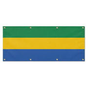 Drapeau gabon polyester résistant usage extérieur longue durée