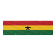 Drapeau du Ghana grand format XL en polyester avec dix œillets