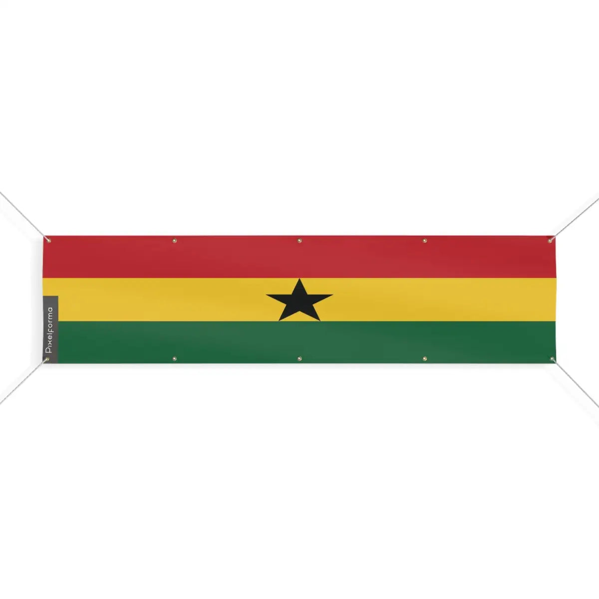 Drapeau du Ghana 10 Oeillets en Plusieurs Tailles (XL) - Pixelforma 