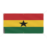 Drapeau du Ghana 6 Oeillets en Plusieurs Tailles (M) - Pixelforma 