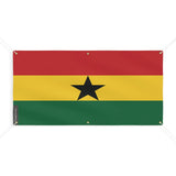 Drapeau du ghana 6 oeillets en plusieurs tailles (m) - pixelforma