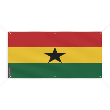 Drapeau du ghana 6 oeillets en plusieurs tailles (m) - pixelforma