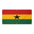 Drapeau ghana polyester résistant aux intempéries œillets