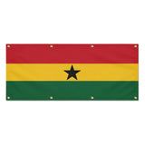 Drapeau ghana polyester résistant œillets usage extérieur