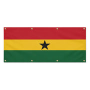 Drapeau ghana polyester résistant œillets usage extérieur