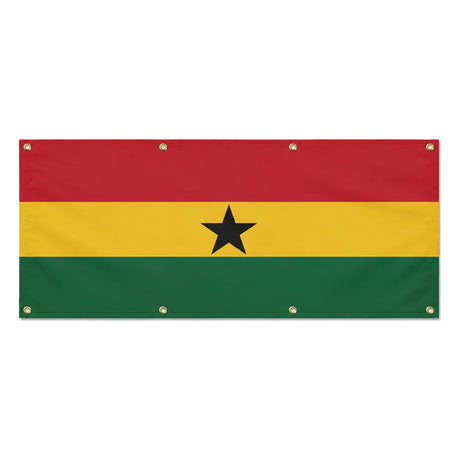 Drapeau ghana polyester résistant œillets usage extérieur