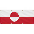 Drapeau groenland polyester résistant fixé par œillets