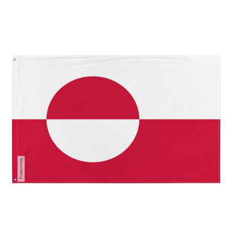 Greenland Flag in Multiple Sizes 100% Polyester Print with Double Hem - Pixelforma
