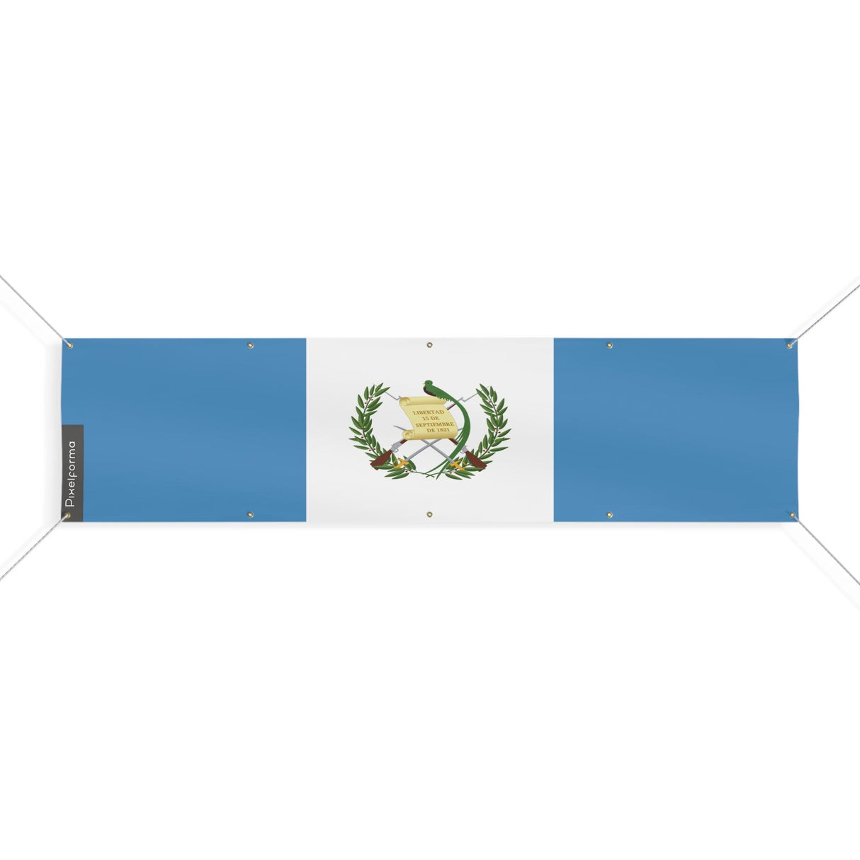 Drapeau du Guatemala 10 Oeillets en plusieurs tailles - Pixelforma